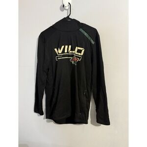 NEW Minnesota Wild Men's Hoodie AUTHENTIC PRO RINK Pullover - Black - Medium